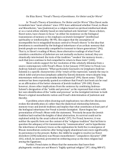 On Eliza Slavet, &ldquo;Freud`s Theory of Jewishness. For Better and for