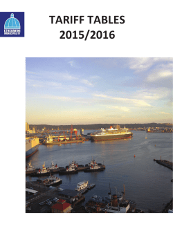 tariff tables 2015/2016 - eThekwini Municipality