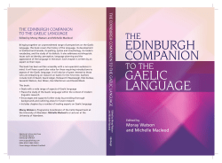 edinburgh companion gaelic language