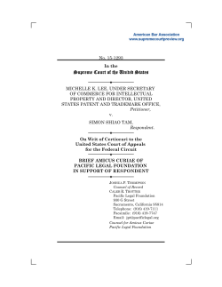Brief for Pacific Legal Foundation in Support of