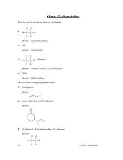 Chapter 10 - Organohalides