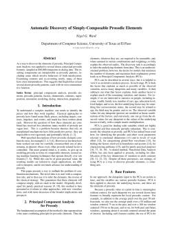 Automatic Discovery of Simply-Composable Prosodic Elements
