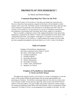 Part Three - PsychoHeresy Awareness Ministries