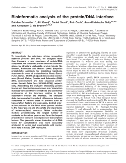 Bioinformatic analysis of the protein/DNA interface