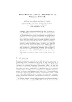 Secure Relative Location Determination In