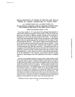 organ specificity of tissues of the dog and man as shown by