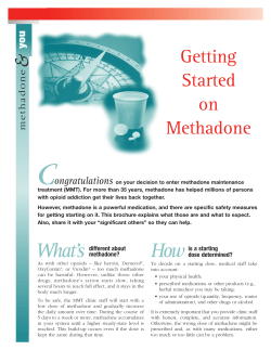 Getting Started on Methadone