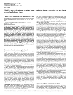 NDRG1, a growth and cancer related gene: regulation of gene