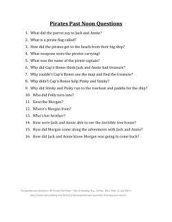 Pirates Past Noon Questions - Magic Tree House Literacy Kit
