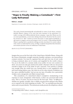 Hope Is Finally Making a Comeback: First Lady Reframed