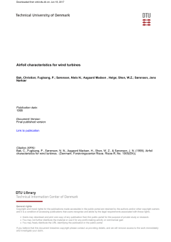 Airfoil characteristics for wind turbines