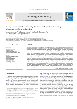Changes in microbial community structure and function