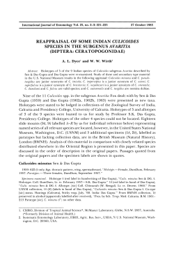 reappraisal of some indian culicoides species in the subgenus avaritia