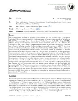 Memo - San Francisco County Transportation Authority