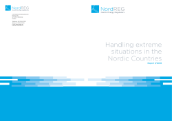 Handling extreme situations in the Nordic Countries