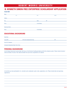 B. Kenneth Simon Free Enterprise Scholarship Application