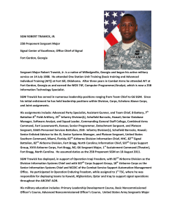 SGM Robert Trawick, USA