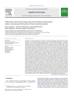 Arbuscular mycorrhizal fungi and soil microbial communities