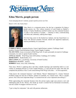 Edna Morris, people person