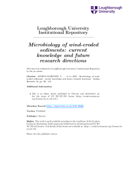 Microbiology of wind-eroded sediments: current knowledge and