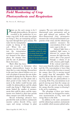Field Monitoring of Crop Photosynthesis and Respiration (Illinois)