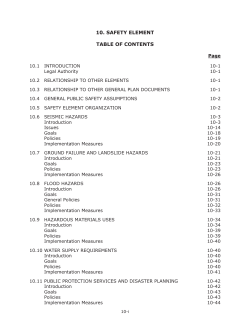 Chapter 10: Safety Element