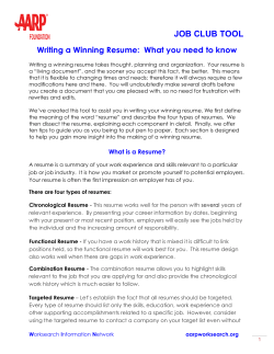 Guide to Writing a Winning Resume: What you