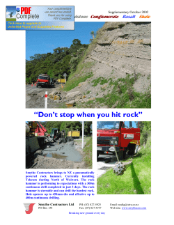 “Don`t stop when you hit rock”