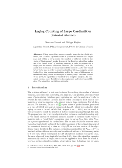 Loglog Counting of Large Cardinalities - Algorithms Project