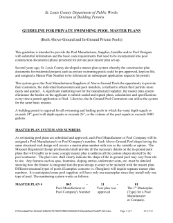 Swimming Pool Master Plan - St.Louis County Government