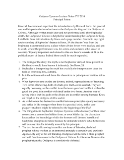 Oedipous Lecture Notes