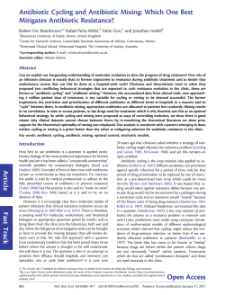 Antibiotic Cycling and Antibiotic Mixing: Which One Best Mitigates