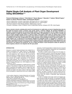 Digital Single-Cell Analysis of Plant Organ Development Using