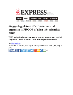 Staggering picture of extra-terrestrial organism is PROOF of alien life