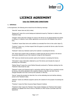 Inter-est Licence Agreement