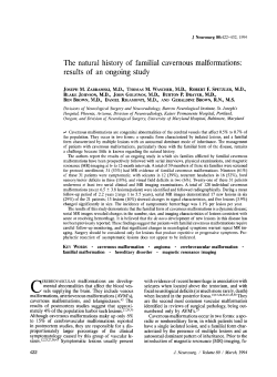 The natural history of familial cavernous malformations: results of an