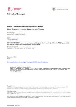 Proton Transport in a Membrane Protein Channel: Two