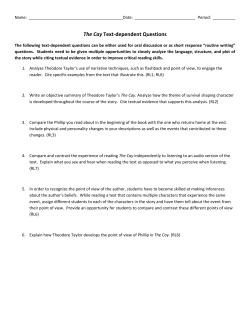The Cay Text-dependent Questions