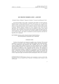 soy protein modification - a review