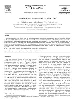 Seismicity and seismoactive faults of Cuba