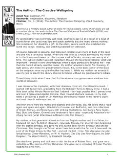 The Author: The Creative Wellspring