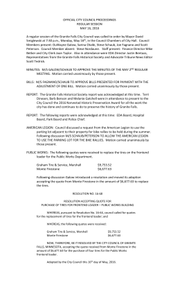 Minutes - City of Granite Falls, MN