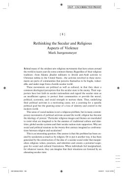 Rethinking the Secular and Religious Aspects of Violence