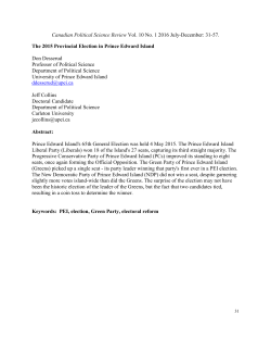 Canadian Political Science Review Vol. 10 No. 1 2016 July