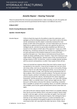 transcript - Home Fracking Inquiry Fracking Inquiry