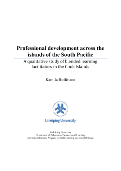 Professional development across the islands of the South Pacific
