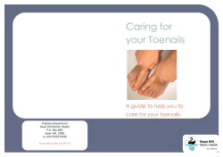 Caring for your Toenails - Swan Hill District Health