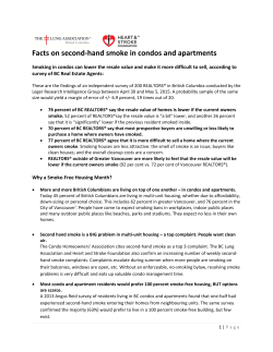 Facts on second-hand smoke in condos and apartments