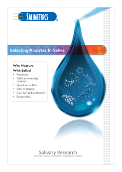 Selecting Analytes In Saliva