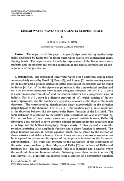 LINEAR WATER WAVES OVER A GENTLY SLOPING BEACH